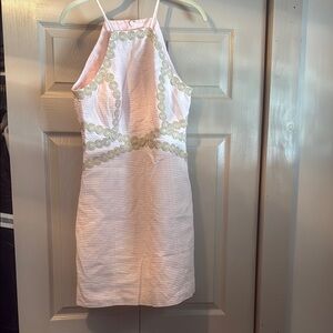 Lilly Pulitzer Pink Dress with Gold Accents